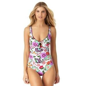 Anne Cole Fleetwood floral One piece swimsuit size 6
